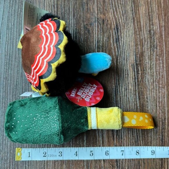 Bark Box Dog Toys: Turkey Tim & Belly Rubbly Bubbly M Squeak Crinkle Holiday NWT - Picture 10 of 10